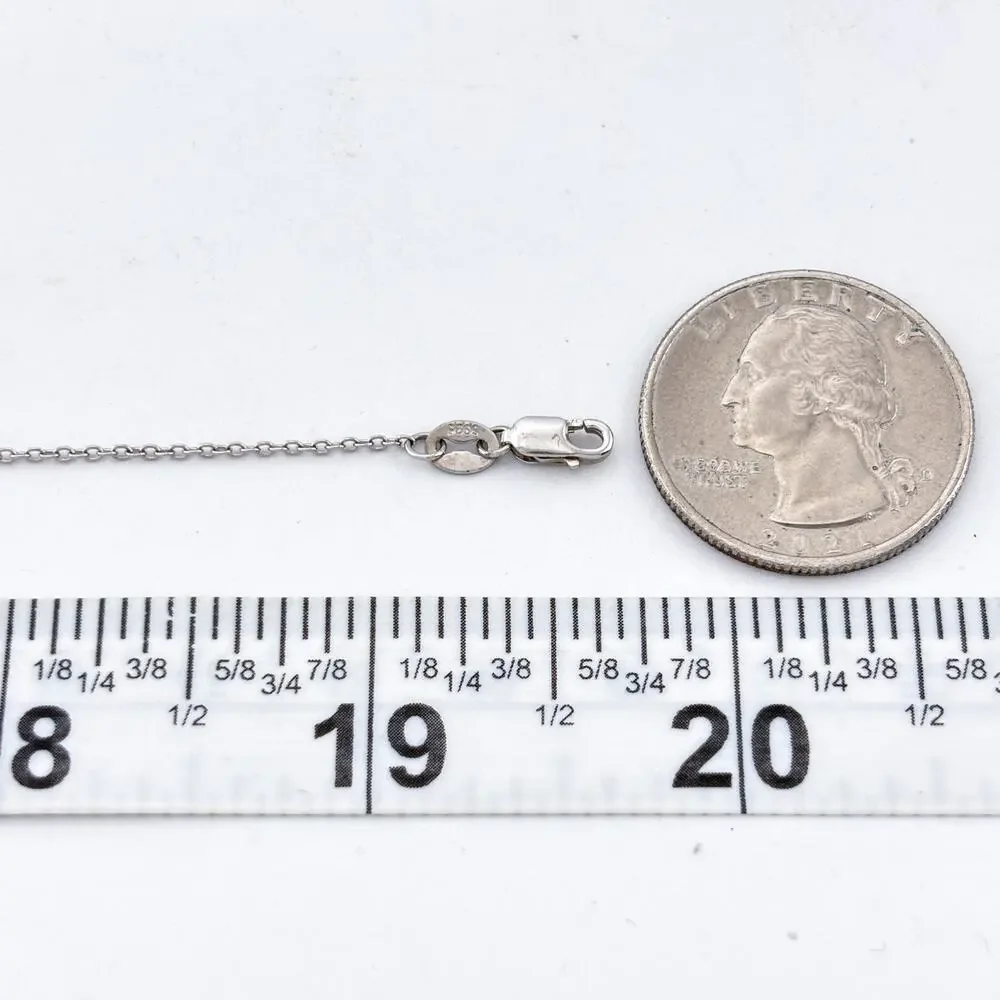 Vintage Sterling Silver 925 Cable Link Chain Necklace 17.5